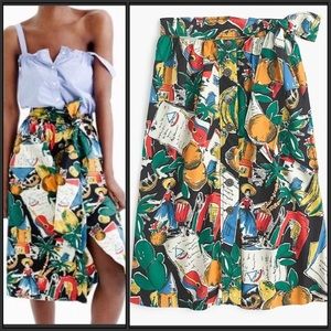 J.Crew Tropical Cuban Print Skirt